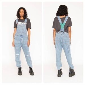 NWT Sandrine Rose x Free People Denim Overalls Size Medium